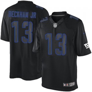 Hommes Nike New York Giants # 13 Odell Beckham Jr élite noir incidence NFL Maillot Magasin