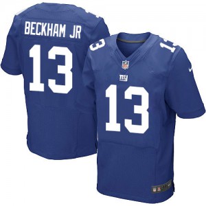 Hommes Nike New York Giants # 13 Odell Beckham Jr élite bleu Royal équipe NFL Maillot Magasin de couleur