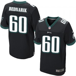 Hommes Nike Philadelphia Eagles # 60 Chuck Bednarik Élite noir alternent NFL Maillot Magasin