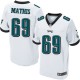 Men Nike Philadelphia Eagles &69 Evan Mathis Elite White NFL Jersey