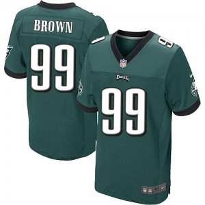 Eagles de Philadelphie Hommes Nike # 99 vert minuit élite de Jerome Brown couleur NFL maillot de Team