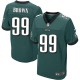 Men Nike Philadelphia Eagles &99 Jerome Brown Elite Midnight Green Team Color NFL Jersey