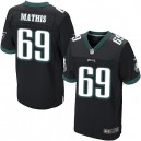 Men Nike Philadelphia Eagles &69 Evan Mathis Elite Black Alternate NFL Jersey