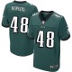 Men Nike Philadelphia Eagles &48 Wes Hopkins Elite Midnight Green Team Color NFL Jersey