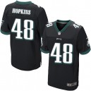 Men Nike Philadelphia Eagles &48 Wes Hopkins Elite Black Alternate NFL Jersey