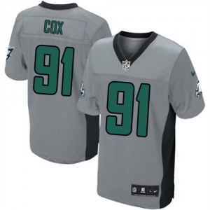 Eagles de Philadelphie Hommes Nike # 91 Fletcher Cox Élite gris ombre NFL Maillot Magasin