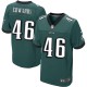 Men Nike Philadelphia Eagles &46 Herman Edwards Elite Midnight Green Team Color NFL Jersey