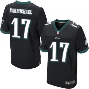 Eagles de Philadelphie Hommes Nike # 17 Harold Carmichael Élite noire remplaçant NFL Maillot Magasin