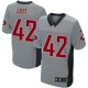 Men Nike San Francisco 49ers &42 Ronnie Lott Elite Grey Shadow NFL Jersey