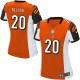 Women Nike Cincinnati Bengals &20 Reggie Nelson Elite Orange Alternate NFL Jersey