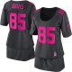 Women Nike San Francisco 49ers &85 Vernon Davis Elite Dark Grey Breast Cancer Awareness NFL Jersey