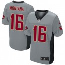 Men Nike San Francisco 49ers &16 Joe Montana Elite Grey Shadow NFL Jersey