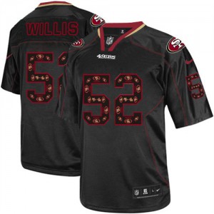 Hommes Nike San Francisco 49ers # 52 Patrick Willis Élite nouvelle Lights Out noir NFL Maillot Magasin Hommes Nike San Francisco 49ers # 52 Patrick Willis Élite nouvelle Lights Out noir NFL Maillot Magasin
