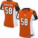 Women Nike Cincinnati Bengals &58 Rey Maualuga Elite Orange Alternate NFL Jersey