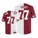 Men Nike San Francisco 49ers &77 Mike Iupati Elite Team/Road Two Tone NFL Jersey
