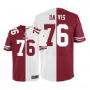 Men Nike San Francisco 49ers &76 Anthony Davis Elite Team/Road Two Tone NFL Jersey