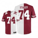 Men Nike San Francisco 49ers &74 Joe Staley Elite Team/Road Two Tone NFL Jersey