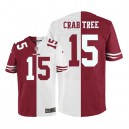 Men Nike San Francisco 49ers &15 Michael Crabtree Elite Team/Road Two Tone NFL Jersey