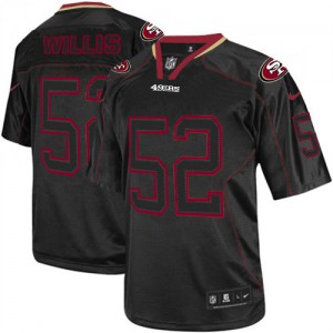 Nike de jeunesse San Francisco 49ers # 52 Patrick Willis Élite Lights Out noir NFL Maillot Magasin Nike de jeunesse San Francisco 49ers # 52 Patrick Willis Élite Lights Out noir NFL Maillot Magasin