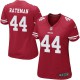 Women Nike San Francisco 49ers &44 Tom Rathman Elite Red Team Color NFL Jersey