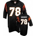 Mitchell and Ness Cincinnati Bengals &78 Anthony Munoz Black Authentic Throwback NFL Jersey