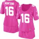 Women Nike San Francisco 49ers &16 Joe Montana Elite Pink Breast Cancer Awareness NFL Jersey