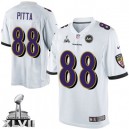 Youth Nike Baltimore Ravens &88 Dennis Pitta Elite White Super Bowl XLVII NFL Jersey