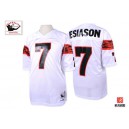 Mitchell and Ness Cincinnati Bengals &7 Boomer Esiason White Authentic Throwback NFL Jersey