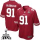 Youth Nike San Francisco 49ers &91 Ray McDonald Elite Red Team Color Super Bowl XLVII NFL Jersey