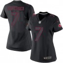 Women Nike San Francisco 49ers &7 Colin Kaepernick Elite Black Impact NFL Jersey