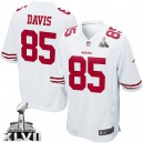 Youth Nike San Francisco 49ers &85 Vernon Davis Elite White Super Bowl XLVII NFL Jersey