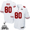 Youth Nike San Francisco 49ers &80 Jerry Rice Elite White Super Bowl XLVII NFL Jersey