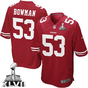 Nike de jeunesse San Francisco 49ers # 53 NaVorro Bowman élite rouge équipe couleur Super Bowl XLVII NFL Maillot Magasin Nike de jeunesse San Francisco 49ers # 53 NaVorro Bowman élite rouge équipe couleur Super Bowl XLVII NFL Maillot Magasin