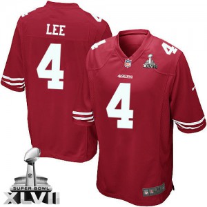 Jeunesse Nike couleur Super Bowl XLVII NFL maillot de l'équipe des 49ers de San Francisco # 4 Andy Lee Élite rouge Jeunesse Nike couleur Super Bowl XLVII NFL maillot de l'équipe des 49ers de San Francisco # 4 Andy Lee Élite rouge