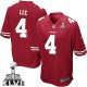 Youth Nike San Francisco 49ers &4 Andy Lee Elite Red Team Color Super Bowl XLVII NFL Jersey