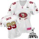 Women Nike San Francisco 49ers &99 Aldon Smith Elite White Fem Fan Super Bowl XLVII NFL Jersey
