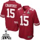 Youth Nike San Francisco 49ers &15 Michael Crabtree Elite Red Team Color Super Bowl XLVII NFL Jersey