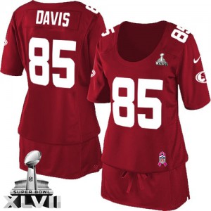 Femmes Nike 49ers de San Francisco # de sensibilisation au Cancer gorge rouge élite 85 Vernon Davis Super Bowl XLVII NFL Maillot Femmes Nike 49ers de San Francisco # de sensibilisation au Cancer gorge rouge élite 85 Vernon Davis Super Bowl XLVII NFL Maillot