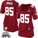 Women Nike San Francisco 49ers &85 Vernon Davis Elite Red Breast Cancer Awareness Super Bowl XLVII NFL Jersey