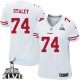 Women Nike San Francisco 49ers &74 Joe Staley Elite White Super Bowl XLVII NFL Jersey