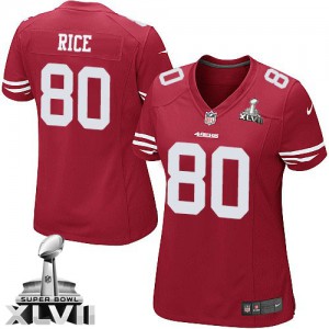 Femmes Nike San Francisco 49ers # 80 Jerry Rice élite rouge équipe couleur Super Bowl XLVII NFL Maillot Magasin Femmes Nike San Francisco 49ers # 80 Jerry Rice élite rouge équipe couleur Super Bowl XLVII NFL Maillot Magasin