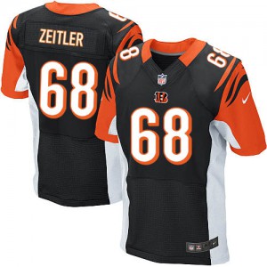 Hommes Nike Cincinnati Bengals # 68 Kevin Zeitler Élite Noir couleur NFL maillot de Team