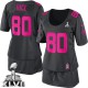 Women Nike San Francisco 49ers &80 Jerry Rice Elite Dark Grey Breast Cancer Awareness Super Bowl XLVII NFL Jersey