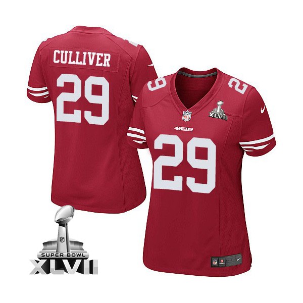 Femmes Nike couleur Super Bowl XLVII NFL maillot de l'équipe des 49ers de San Francisco 29 Femmes Nike couleur Super Bowl XLVII NFL maillot de l'équipe des 49ers de San Francisco 29
