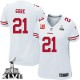 Women Nike San Francisco 49ers &21 Frank Gore Elite White C Patch Super Bowl XLVII NFL Jersey