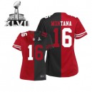 Women Nike San Francisco 49ers &16 Joe Montana Elite Team/Alternate Two Tone Super Bowl XLVII NFL Jersey