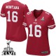 Women Nike San Francisco 49ers &16 Joe Montana Elite Red Team Color Super Bowl XLVII NFL Jersey