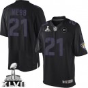 Men Nike Baltimore Ravens &21 Lardarius Webb Elite Black Impact Super Bowl XLVII NFL Jersey