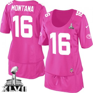 Femmes Nike San Francisco 49ers # 16 Joe Montana Élite Rose Breast Cancer Awareness Super Bowl XLVII NFL Maillot Magasin Femmes Nike San Francisco 49ers # 16 Joe Montana Élite Rose Breast Cancer Awareness Super Bowl XLVII NFL Maillot Magasin