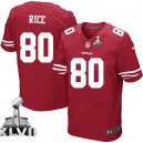 Men Nike San Francisco 49ers &80 Jerry Rice Elite Red Team Color Super Bowl XLVII NFL Jersey